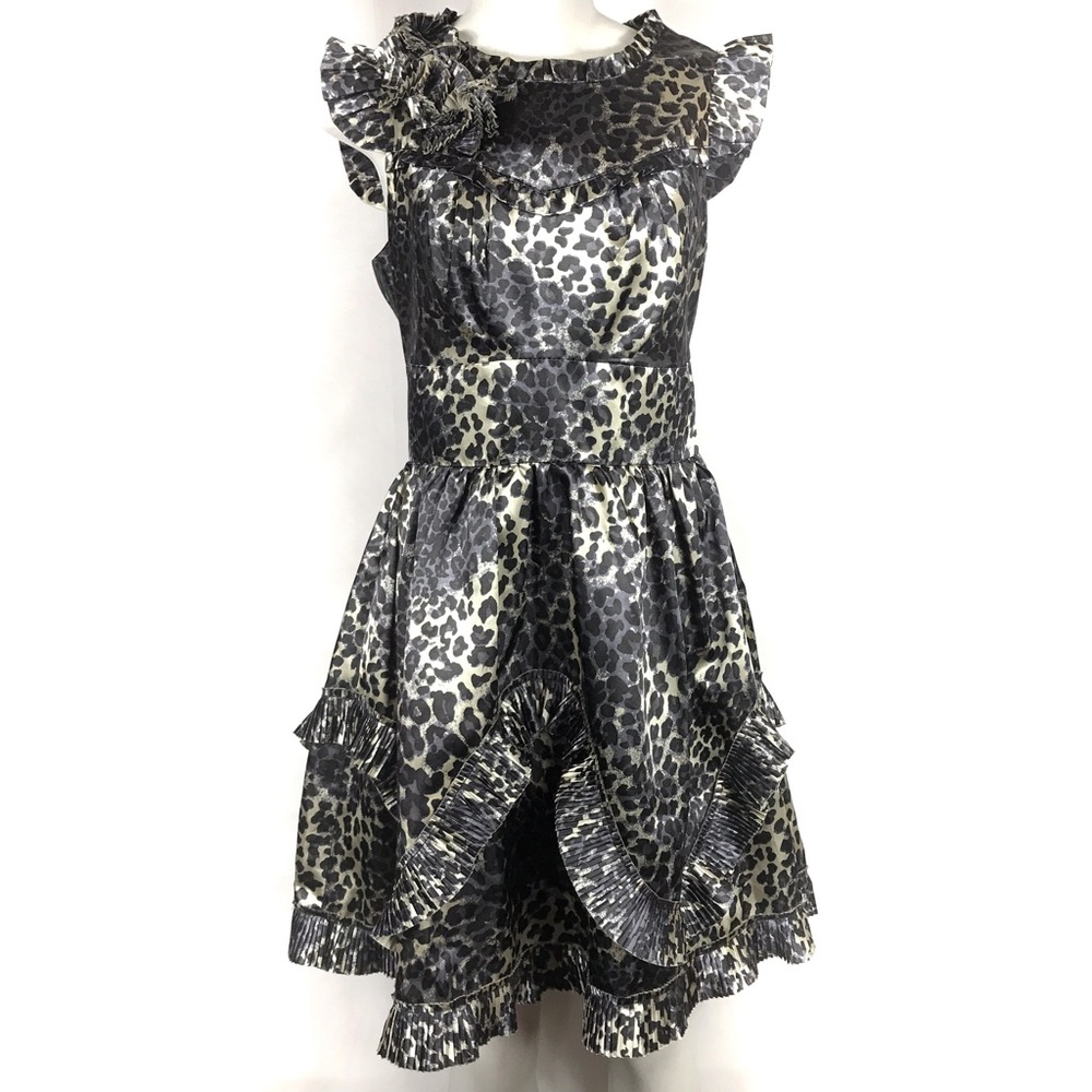 Twelve By Twelve Los Angeles Dress Leopard Animal Print Fairy Ruffle Whimsygoth